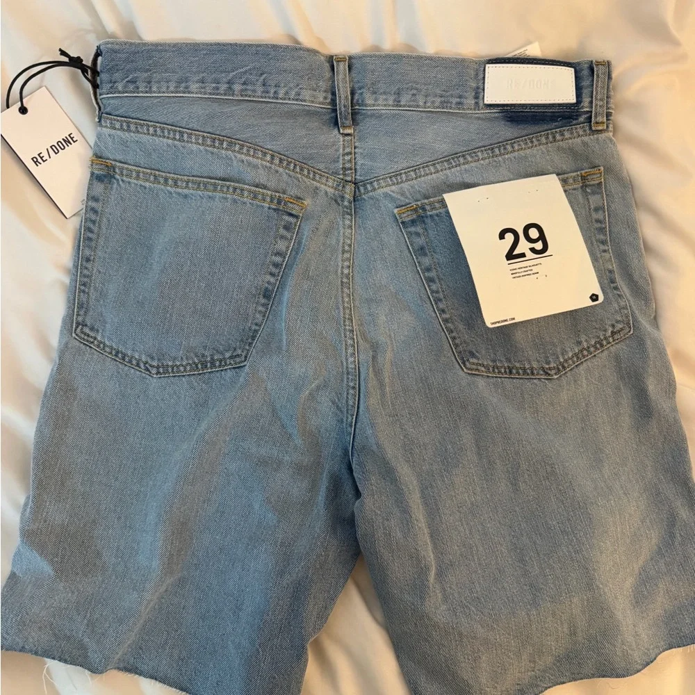 Re/Done Light Blue 90s Comfort Jean Shorts - Picture 4 of 10